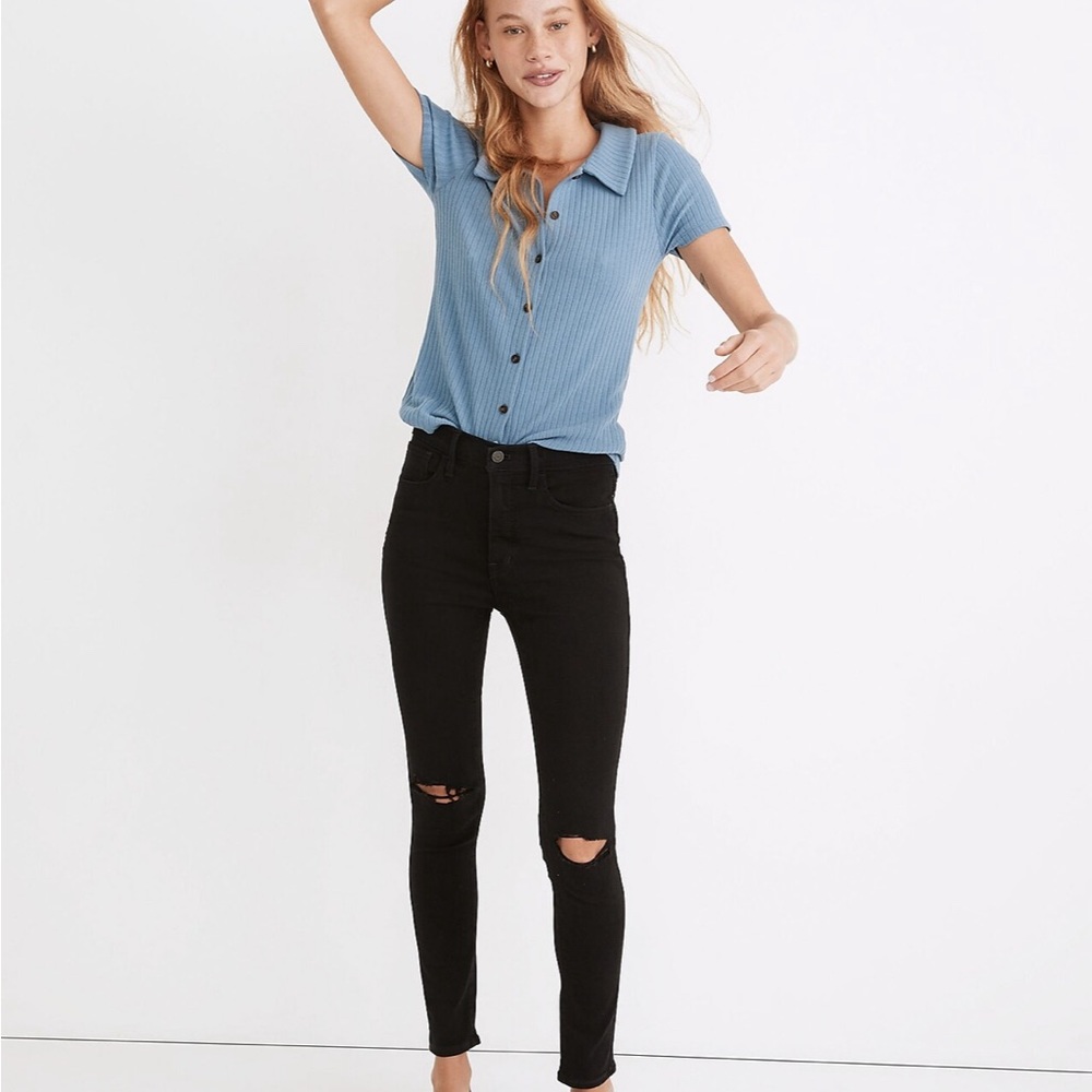 Madewell high rise road tripper jeans,  black, size 29